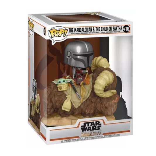 Funko Pop! Star Wars - Mandalorian On Bantha With Child 416