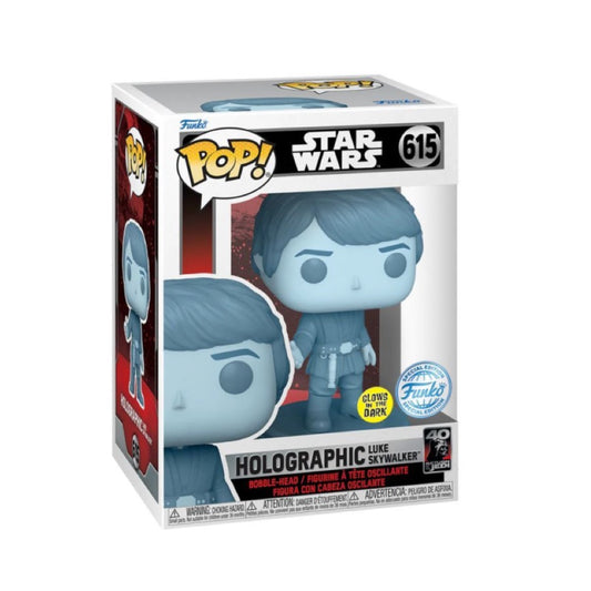 Funko Pop! Star Wars - Holographic Luke Skywalker - Glow in the Dark 615 (Special Edition)