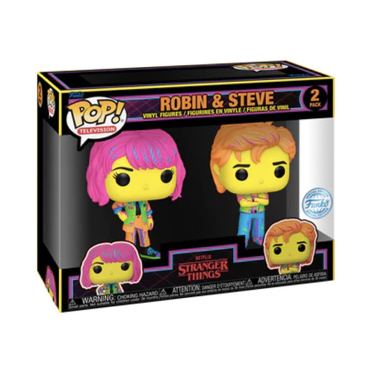 Funko Pop! Stranger Things - Robin and Steve Blacklight 2 Pack (Special Edition)