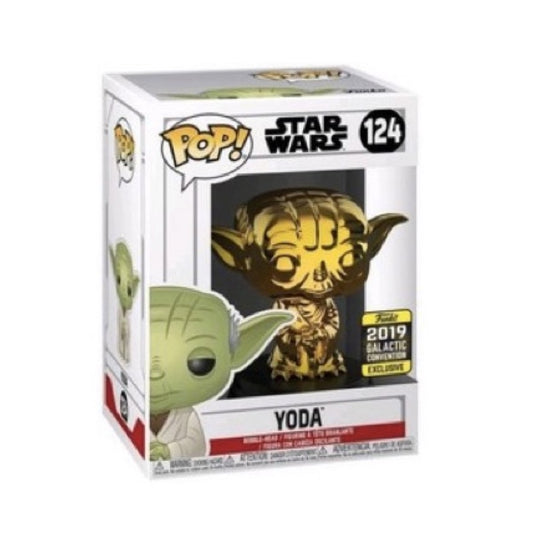 Funko Pop! Star Wars - Yoda Chrome 124 (Galactic Convention 2019 Exclusive)