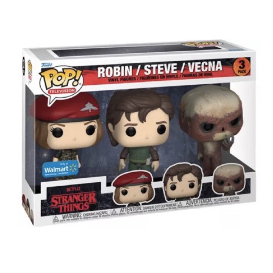 Funko Pop! Stranger Things - 3 Pack Robin / Steve / Vecna (Walmart Exclusive)