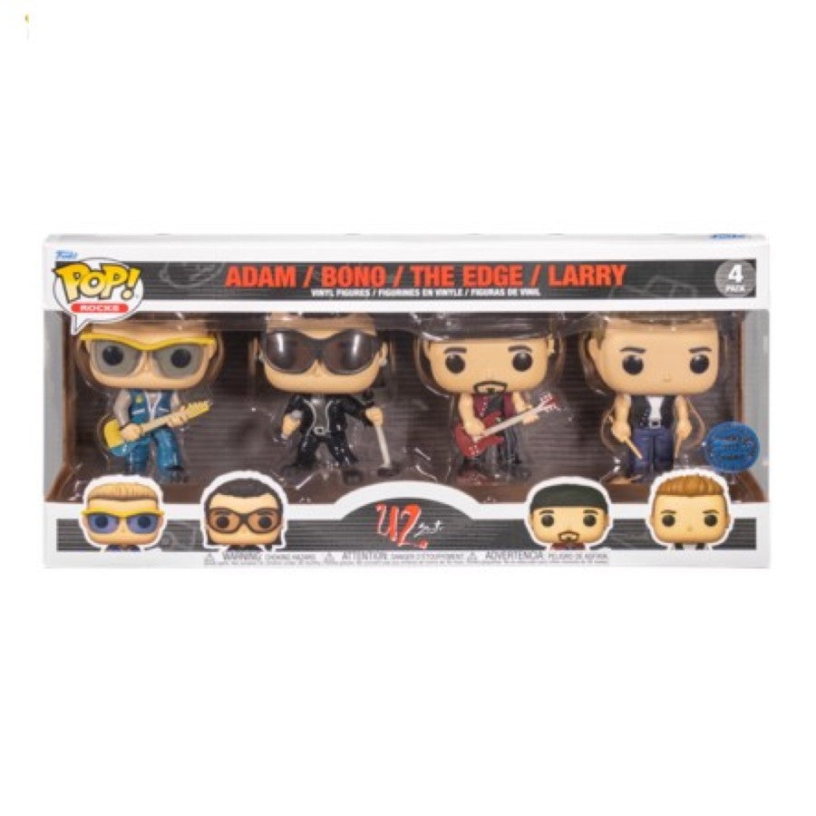 Funko Pop! U2 Adam Bono The Edge Larry 4-pack Special Edition