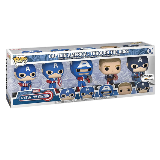 Funko Pop! Marvel - Captain America : Through the ages 5 Pack (Amazon Exclusive)